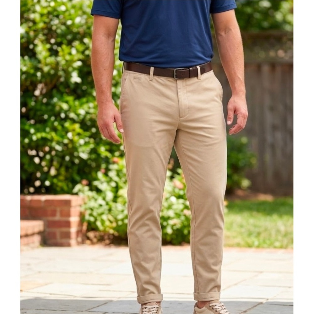 Chubbies Everywear Pants Mens Small Khaki Tan Stretch Chino Performance Trousers